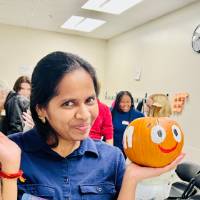 m&m painted pumpkin picture